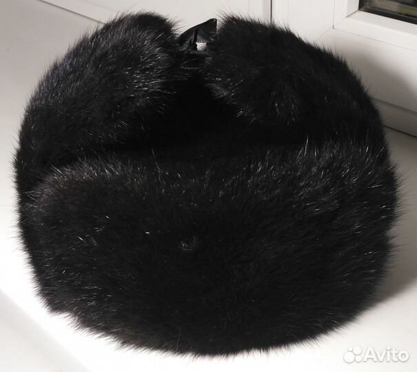 Мужская шапка-ушанка из байбака