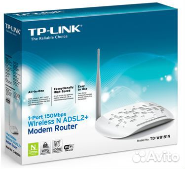 Новый Модем Роутер TP-link TD-W8151N Ver.3.1