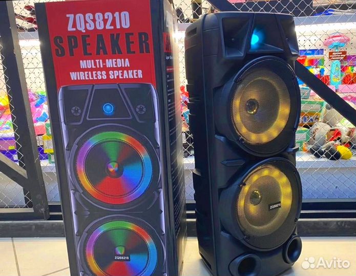 Большая блютуз колонка с беспроводным микрофоном