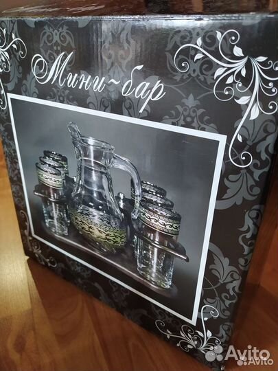 Мини-бар кувшин и стаканы Гусь-Хрустальный