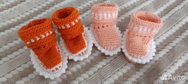 Пинетки детские вязаные