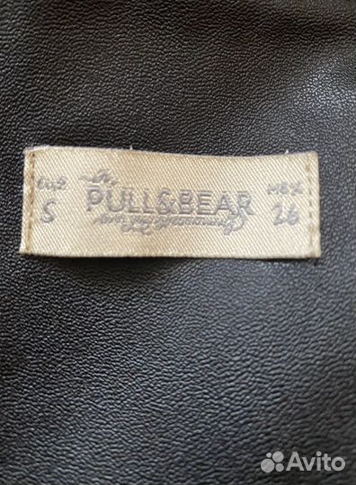Кожаная юбка pull&bear S