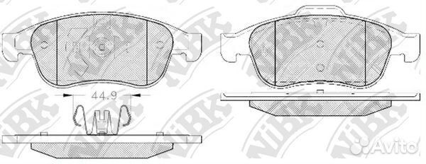 Колодки NiBK PN0551 PN0551 NiBK