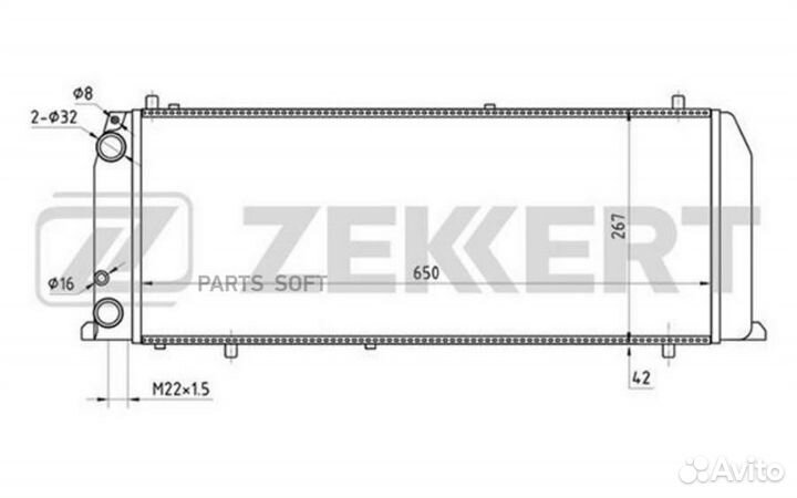Радиатор охлаждения Ауди 100 III 82