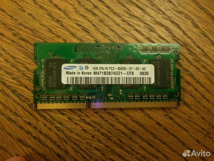 Оперативная память sodimm Samsung DDR3 1GB