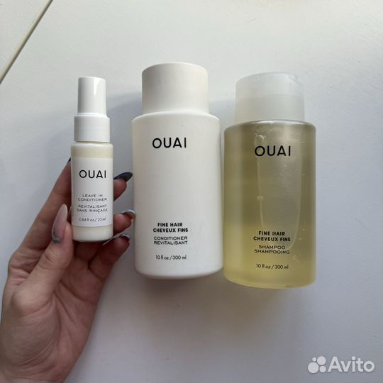 Ouai fine hair Шампунь, Кондиционер, Несмываемый