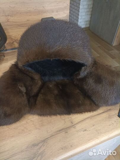 Норковая шапка мужская бу. 56-57 размер