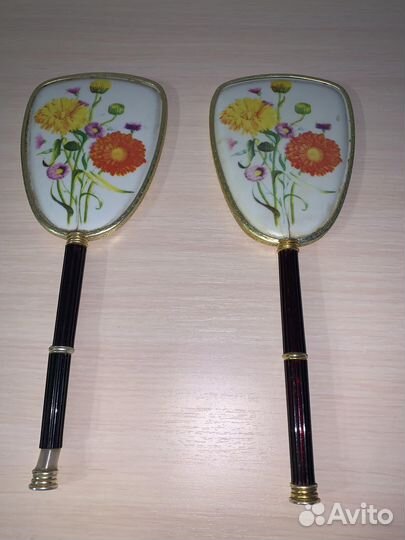 Ручное зеркало и расчёска СССР винтажные