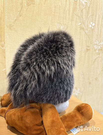 Шапка меховая норка вязаная стойка