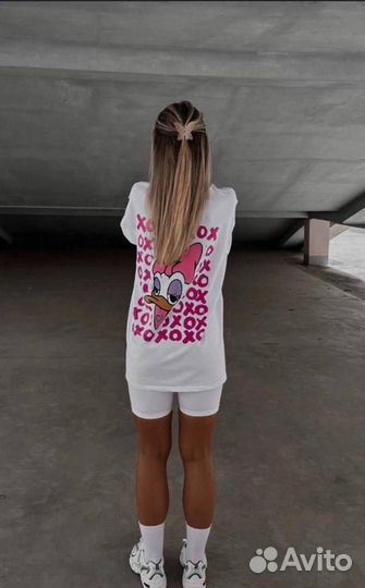 Костюм двойка: футболка + велосипедки