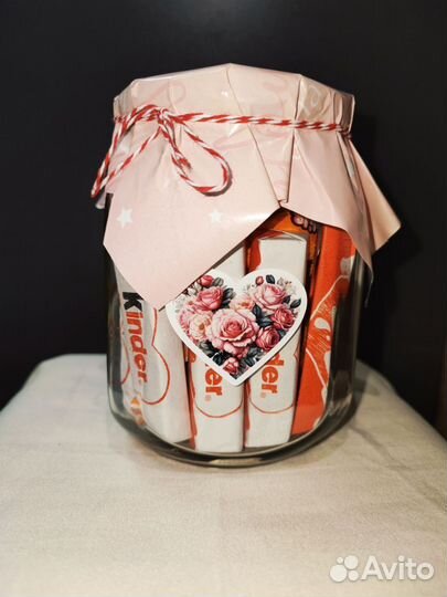 Сладкий подарок в банке на 8 марта