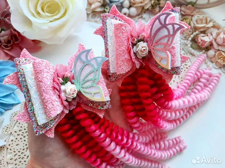 Бантики ручной работы из эко кожи