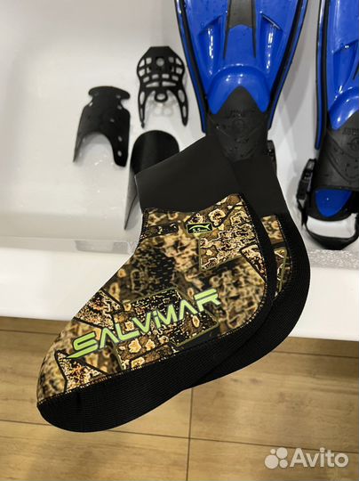 Ласты beuchat и неопреновые носки Salvimar 5 мм