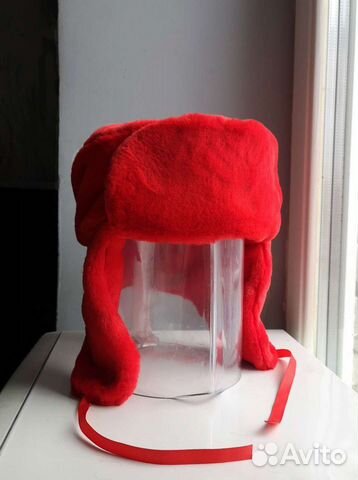 Шапка ушанка из эко меха 56-58