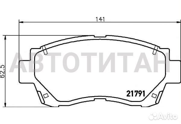Колодки тормозные дисковые передние toyota camry 9