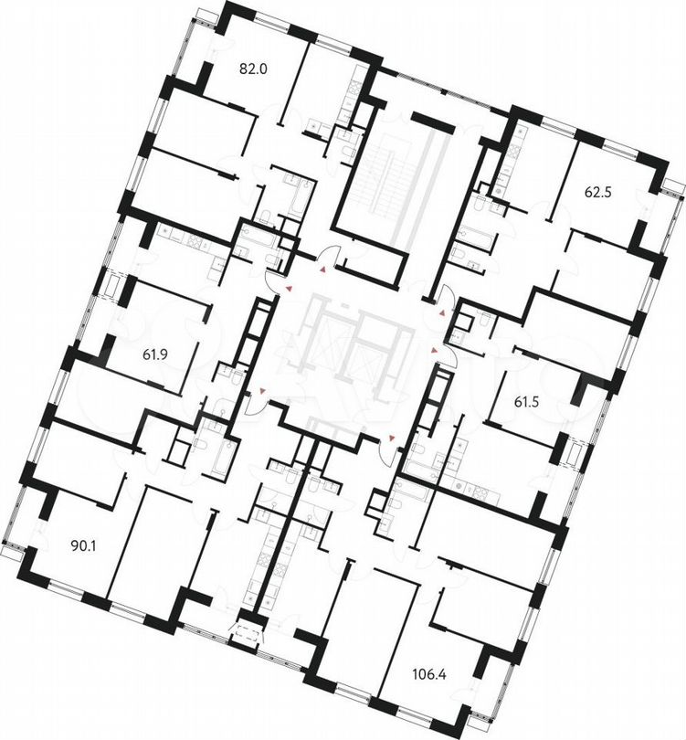 2-к. квартира, 62,5 м², 17/17 эт.