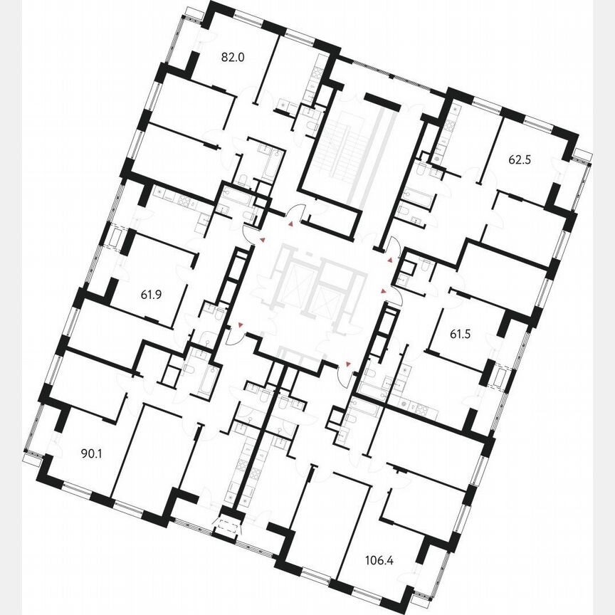 2-к. квартира, 62,5 м², 17/17 эт.