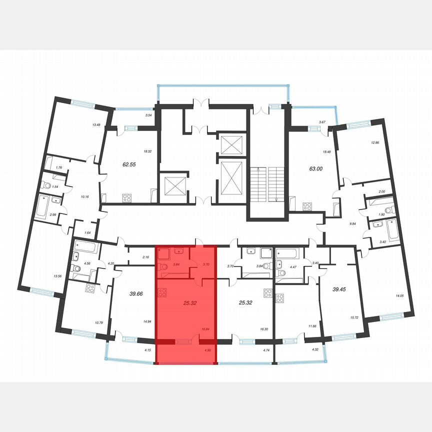 Квартира-студия, 28,3 м², 17/22 эт.