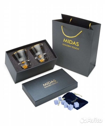 Набор Midas из 2-х бокалов для виски с камнями
