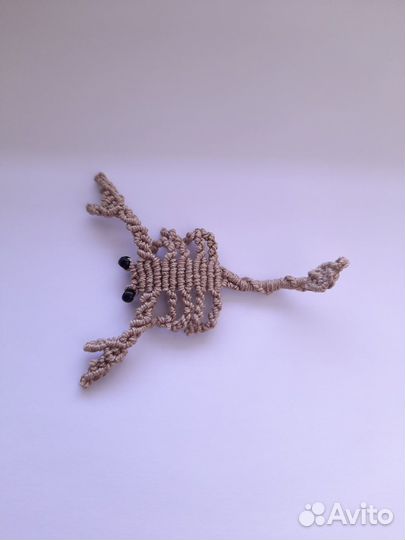 Скорпион макраме брелок, брошь, подвеска