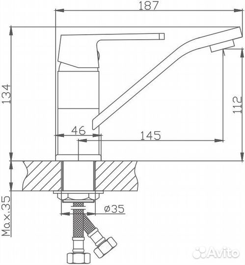 Смеситель для кухни Haiba HB804-2 HB45804-2 бел