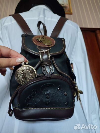 Рюкзак кожа натуральная стимпанк готик аксессуар