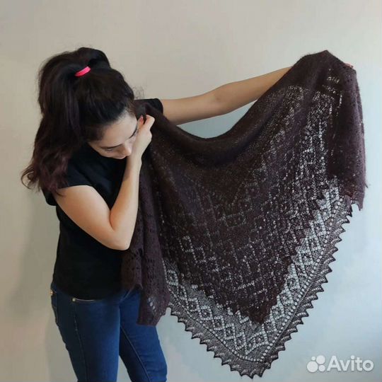 Шаль пуховая ручная работа