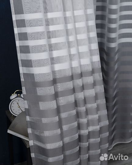 Тюль Трио Эверест готовый на окна пошив