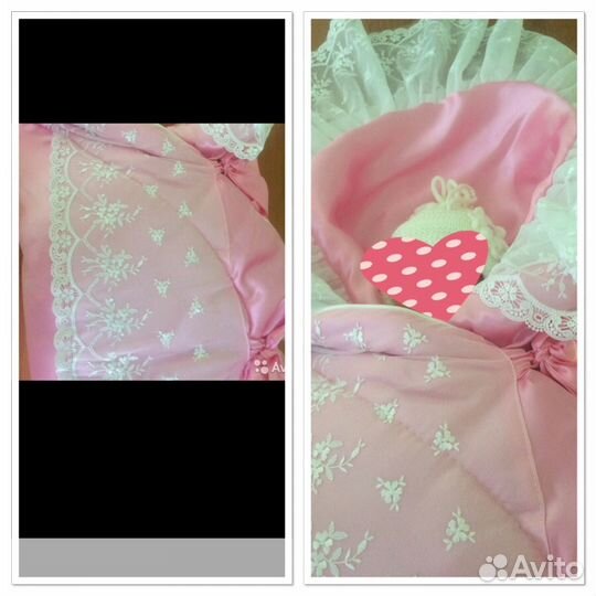 Одеяло-конверт на выписку для девочки