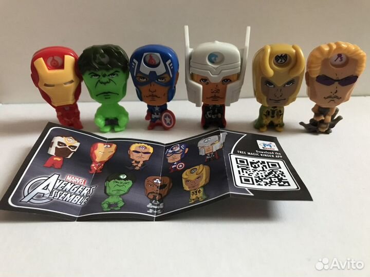 Единички из серий киндер-сюрприза Marvel и др