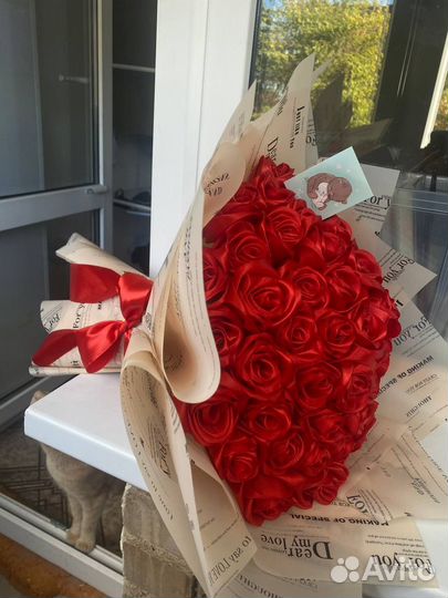 Букет из атласных лент