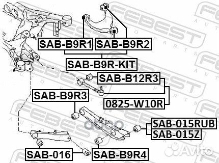 Сайлентблок SAB-B9R1 SAB-B9R1 Febest