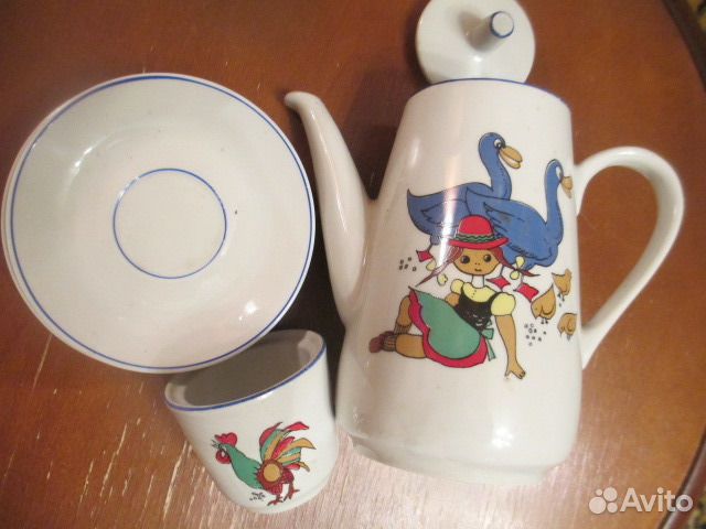 Кофейник чайные пары сливочник для кукол гдр