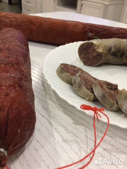 Натуральная колбаса из мяса конины Казы, Шужук