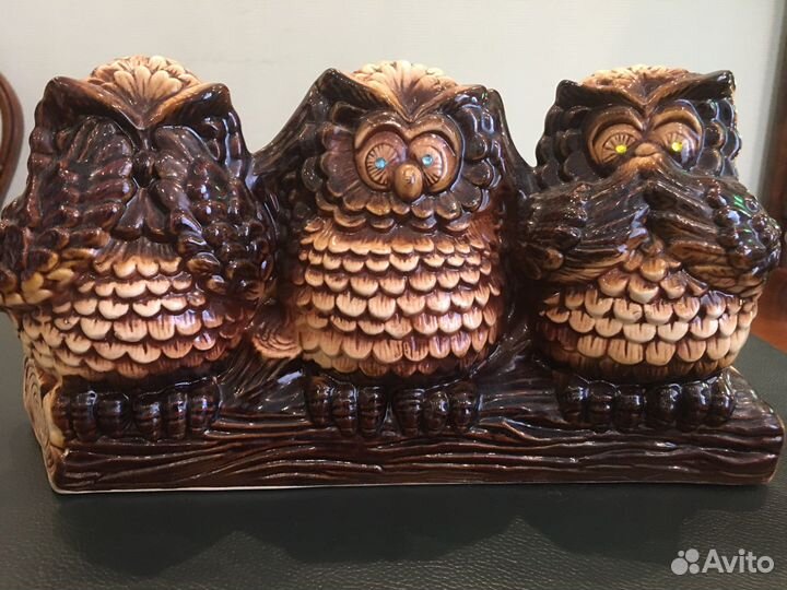 Совы, Фигурки трех мудрых сов