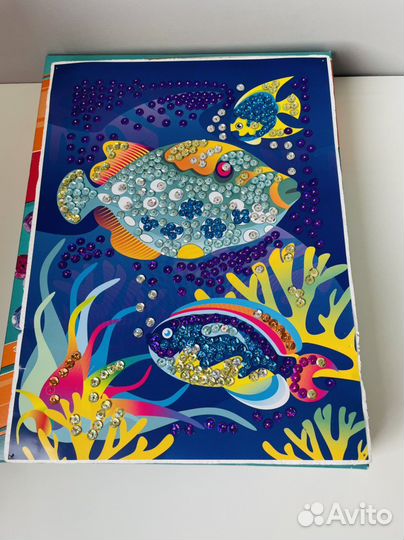 Картина из пайеток Lori экзотические рыбки