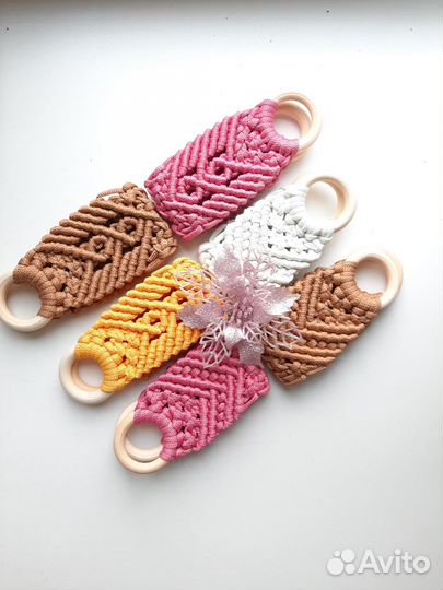 Держатели для полотенец в технике макраме