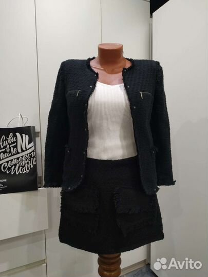 Пуловер,костюмS(твид)