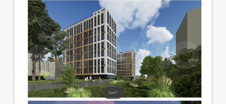 2-к. квартира, 52 м², 10/16 эт.