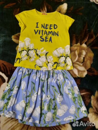 Одежда пакетом на девочку 128