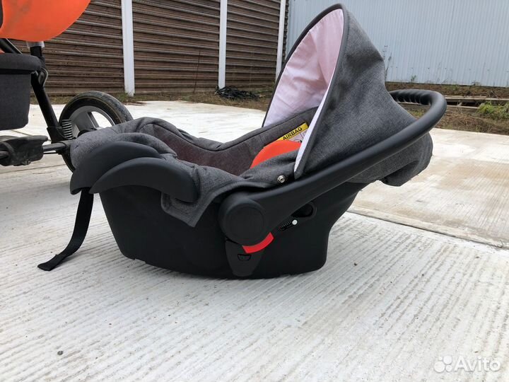 Коляска riko brano (bruno) 3 В 1 цвет 06 orange