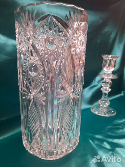 Большая хрустальная ваза СССР