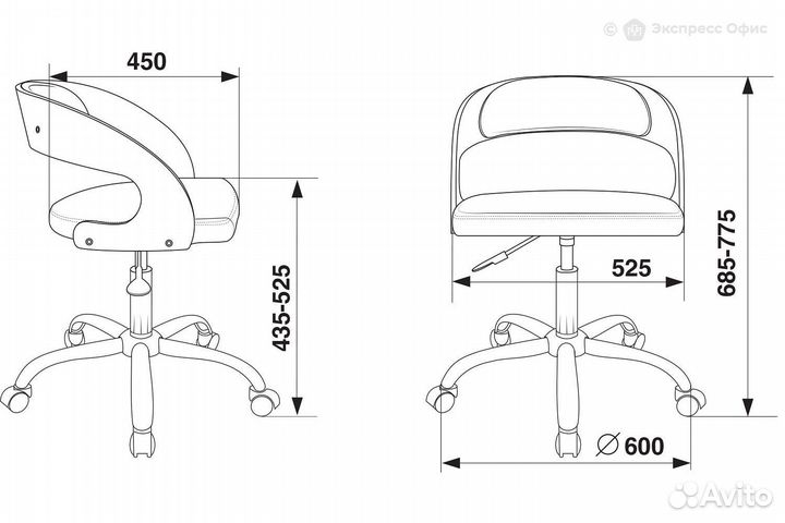 Кресло офисное Бюрократ CH-370SL/black
