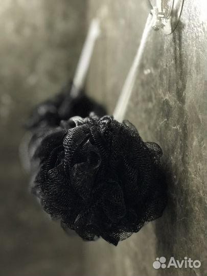 Черная мочалка оптом 100 штук