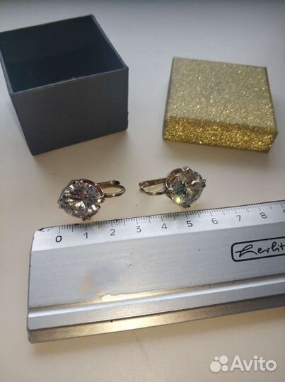 Серьги горный хрусталь