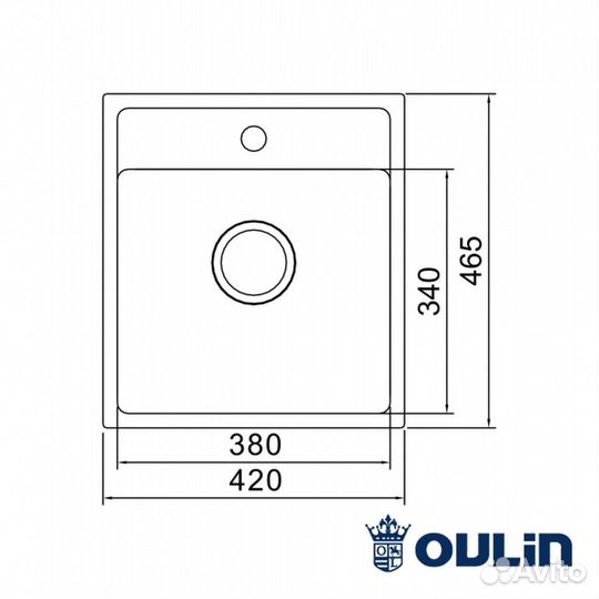 Металлическая мойка Oulin OL-FUR112