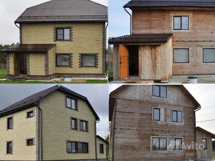 сравнение старого и нового фасада дома