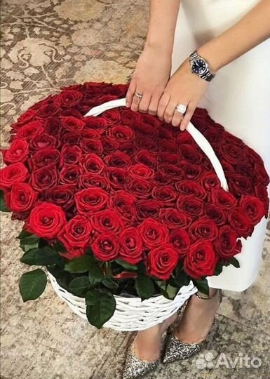 Букеты гиганты из роз красные розы