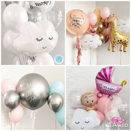 Воздушные шарики на выписку, день рождения