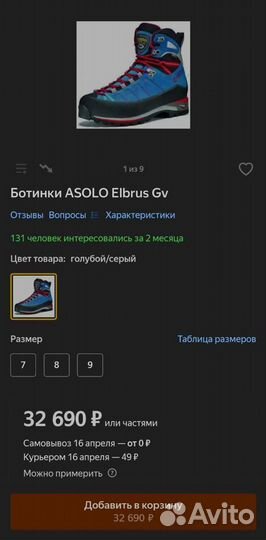 Трекинговые ботинки мужские Asolo Elbrus